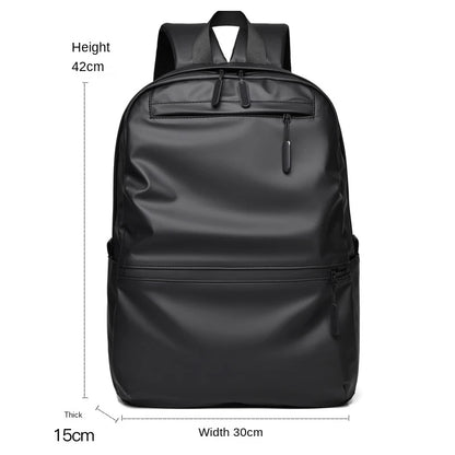 Fashion Men's Casual Backpack Black Waterproof Laptop  Backpack Soft Lightweight School Bag Large Capacity Travel Bag