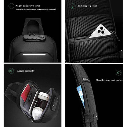 Fashion Men's Chest Bag Leisure Light Sports Cycling Bag Trendy Messenger Bag Travel Crossbody Shoulder Bags