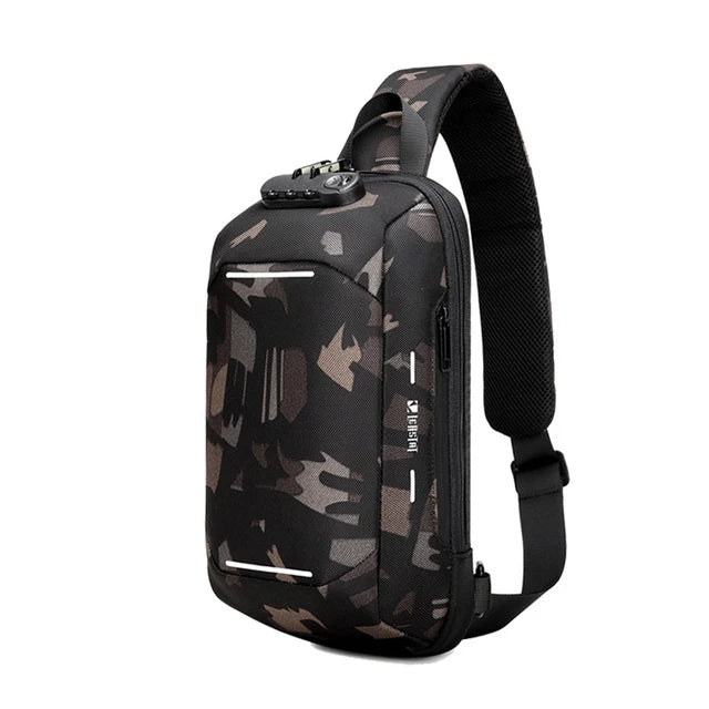 Fashion Men's Chest Bag Leisure Light Sports Cycling Bag Trendy Messenger Bag Travel Crossbody Shoulder Bags