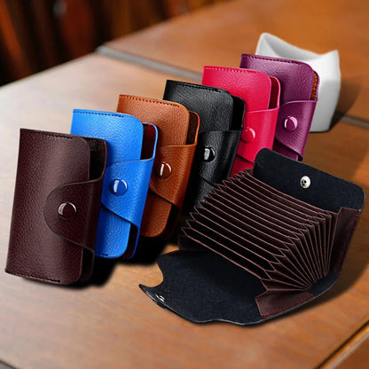 Fashion Men's and Women's Multi-color Real Leather Case Multi-card Bag / Credit Card Holder
