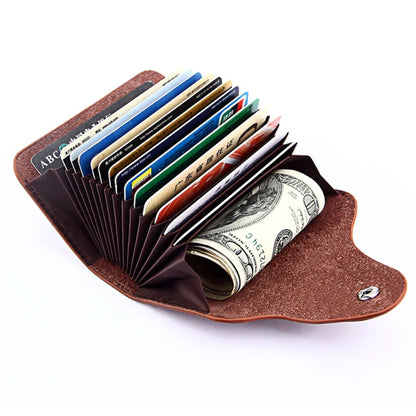 Fashion Men's and Women's Multi-color Real Leather Case Multi-card Bag / Credit Card Holder