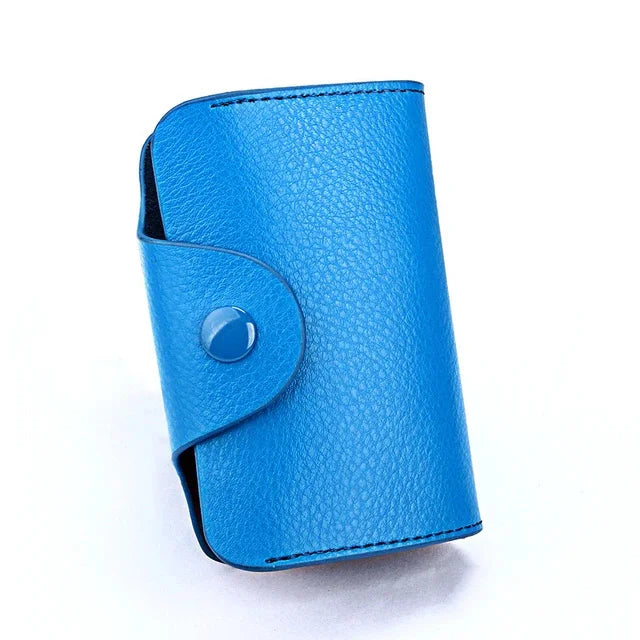 Fashion Men's and Women's Multi-color Real Leather Case Multi-card Bag / Credit Card Holder