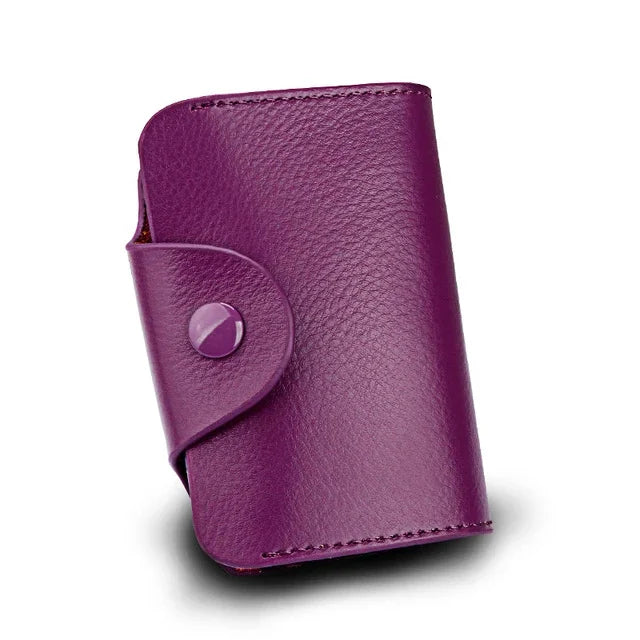 Fashion Men's and Women's Multi-color Real Leather Case Multi-card Bag / Credit Card Holder