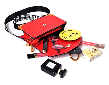 Fashion Metal Lion Handbags Crossbody Bags Women Metal Lion Head Brand Rivet Shoulder Purse Mini Square Messenger Bag