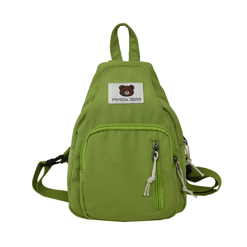Fashion Mini Backpack Multifunctional Shopping Small Backpack Casual All Match Chest Bag Messenger Bag Mochila Female
