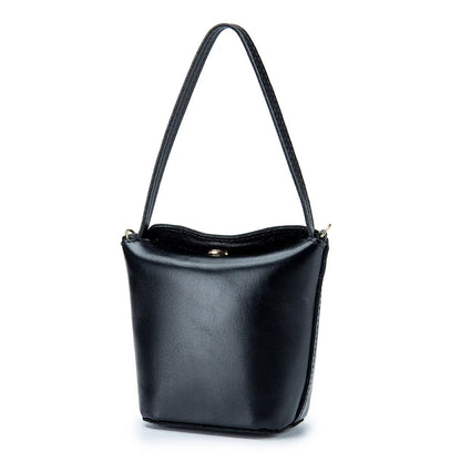 Fashion Mini Coin Purse for Women Girl Genuine Leather Cute Handbag Small Bucket Bag for Earphone Coins Wallet Bag Porte Monnaie