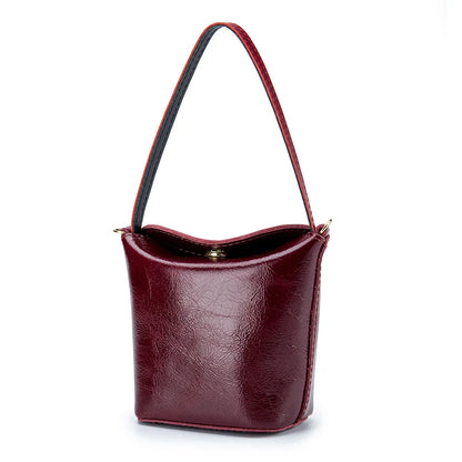 Fashion Mini Coin Purse for Women Girl Genuine Leather Cute Handbag Small Bucket Bag for Earphone Coins Wallet Bag Porte Monnaie