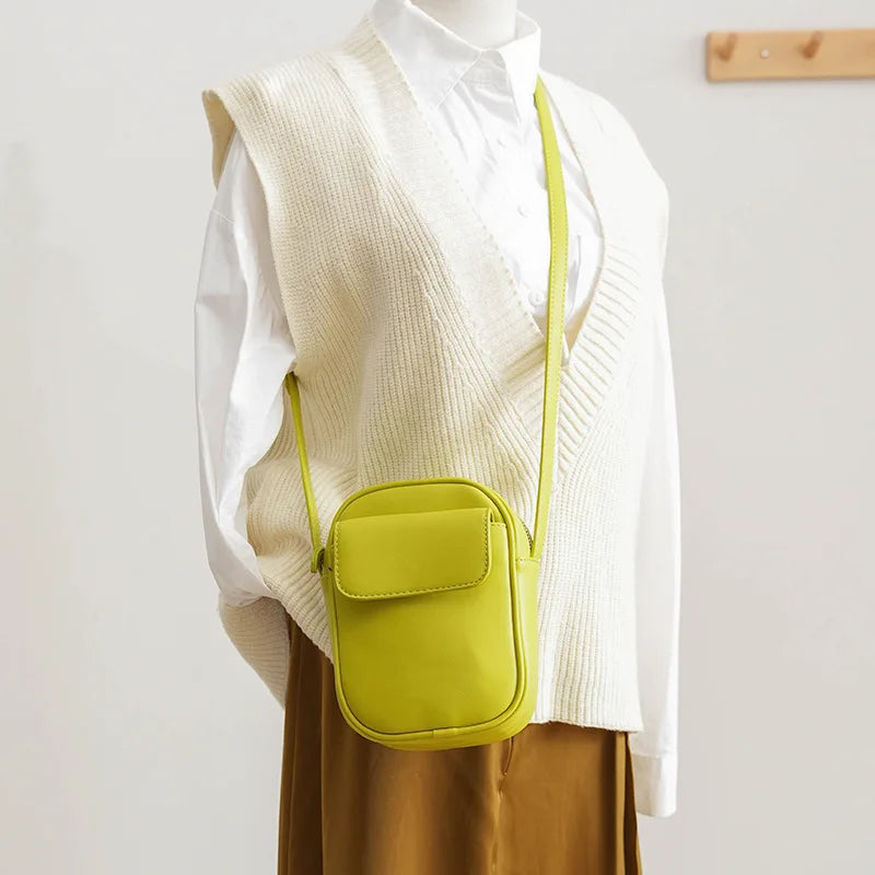Fashion Mini Mobile Phone Bag Crossbody Bags Large Capacity Women Small Shoulder Bag PU Leather Luxury Designer Handbag Purses