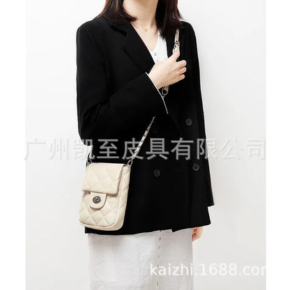 Fashion Mini Mobile Phone Bags Women Texture Chain Mini Flap Shoulder Bags Luxury Brand Designer Sweet Small Handbag Purses