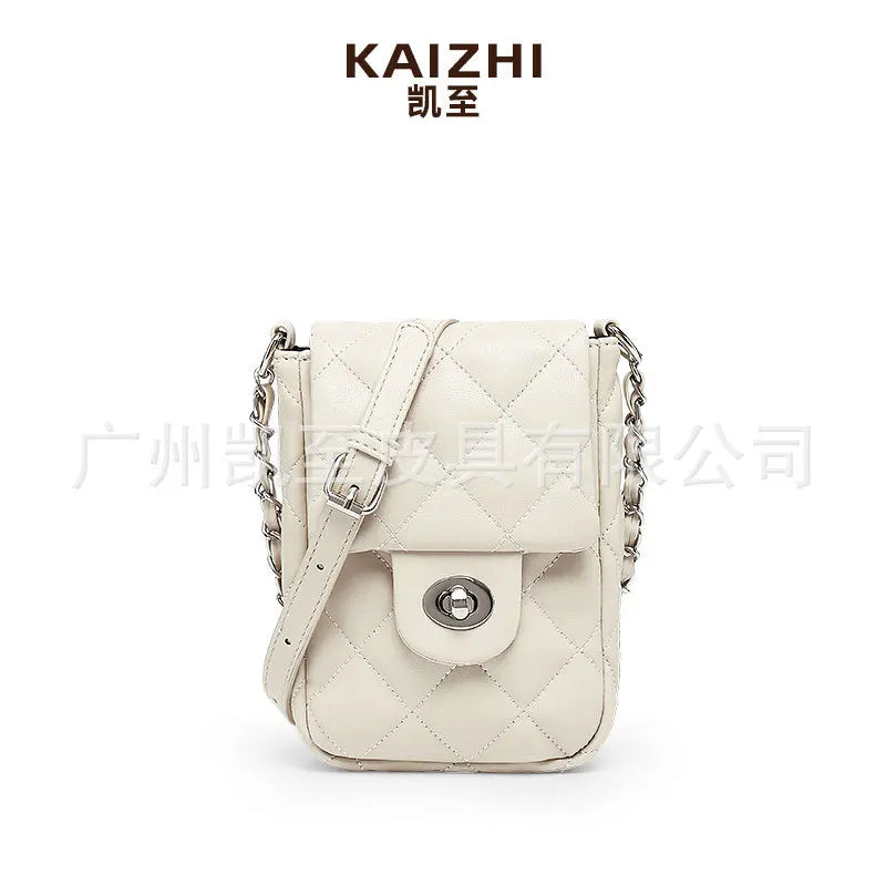 Fashion Mini Mobile Phone Bags Women Texture Chain Mini Flap Shoulder Bags Luxury Brand Designer Sweet Small Handbag Purses