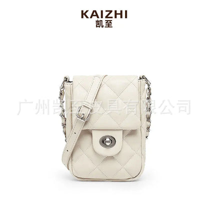 Fashion Mini Mobile Phone Bags Women Texture Chain Mini Flap Shoulder Bags Luxury Brand Designer Sweet Small Handbag Purses