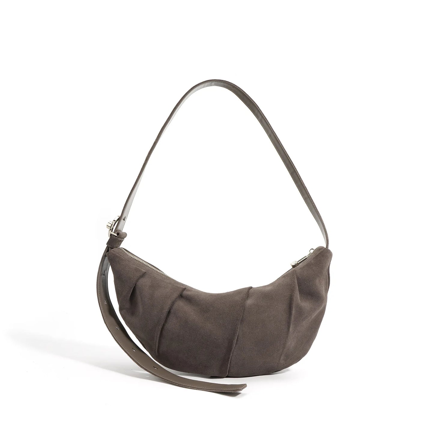 Fashion Minority Designer Crossbody Hobo Simple Solid Pleated Shoulder Bags for Women All-match Casual Commuter Bolsos Mujer