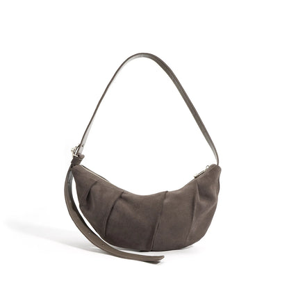 Fashion Minority Designer Crossbody Hobo Simple Solid Pleated Shoulder Bags for Women All-match Casual Commuter Bolsos Mujer