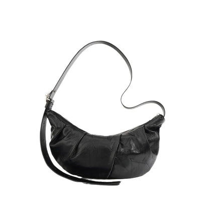 Fashion Minority Designer Crossbody Hobo Simple Solid Pleated Shoulder Bags for Women All-match Casual Commuter Bolsos Mujer