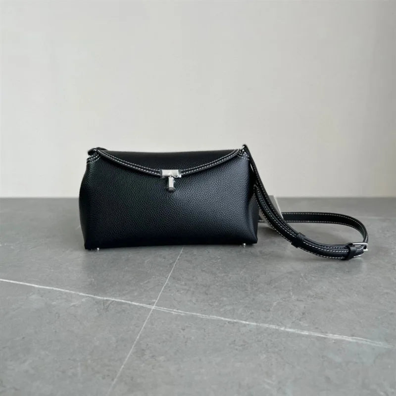 Fashion Minority Designer Exquisite Handbags Latch Flap Lychee Pattern Cowhide Purses Commuter Luxury Crossbody Shoulder Bags