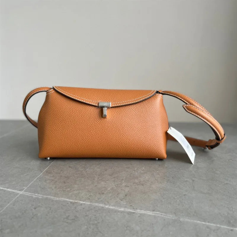 Fashion Minority Designer Exquisite Handbags Latch Flap Lychee Pattern Cowhide Purses Commuter Luxury Crossbody Shoulder Bags