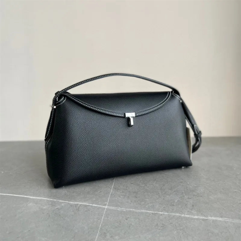 Fashion Minority Designer Exquisite Handbags Latch Flap Lychee Pattern Cowhide Purses Commuter Luxury Crossbody Shoulder Bags
