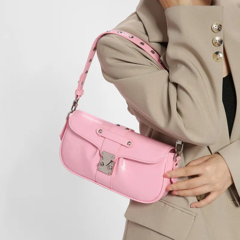 Fashion Motorcycle Underarm Shoulder Bag Delicate Niche All-match Hobos Female Solid Casual Purses Clutch Trend Handbags Bolsas