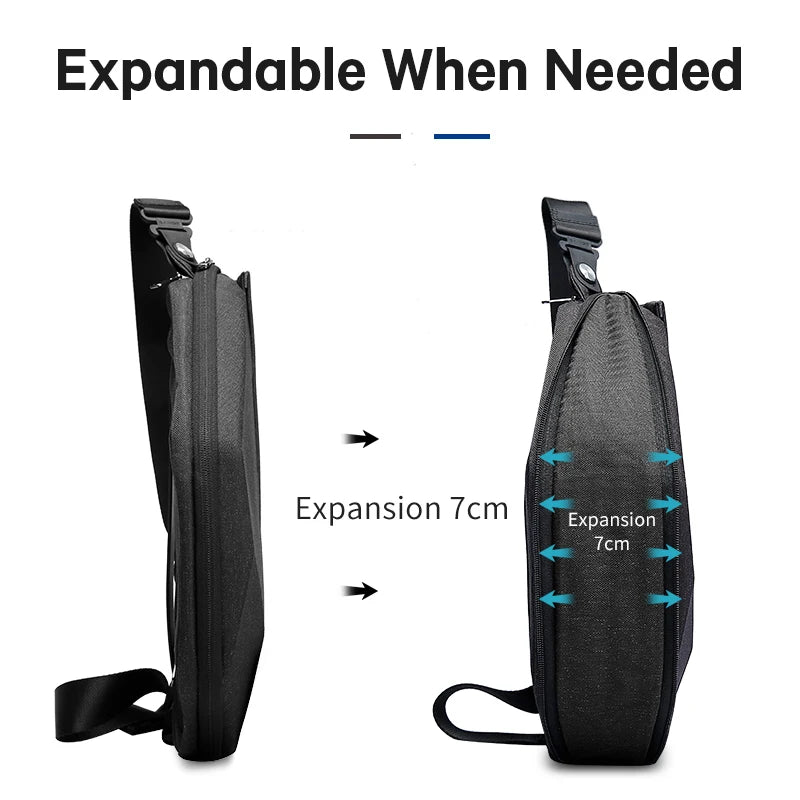 Fashion Multifunction Crossbody Bag Shoulder Bag Man Waterproof Travel Sling Messenger Pack Chest Bag for Male