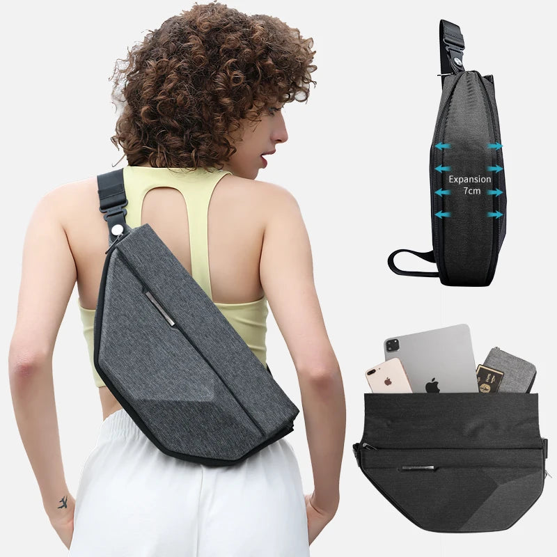 Fashion Multifunction Crossbody Bag Shoulder Bag Man Waterproof Travel Sling Messenger Pack Chest Bag for Male