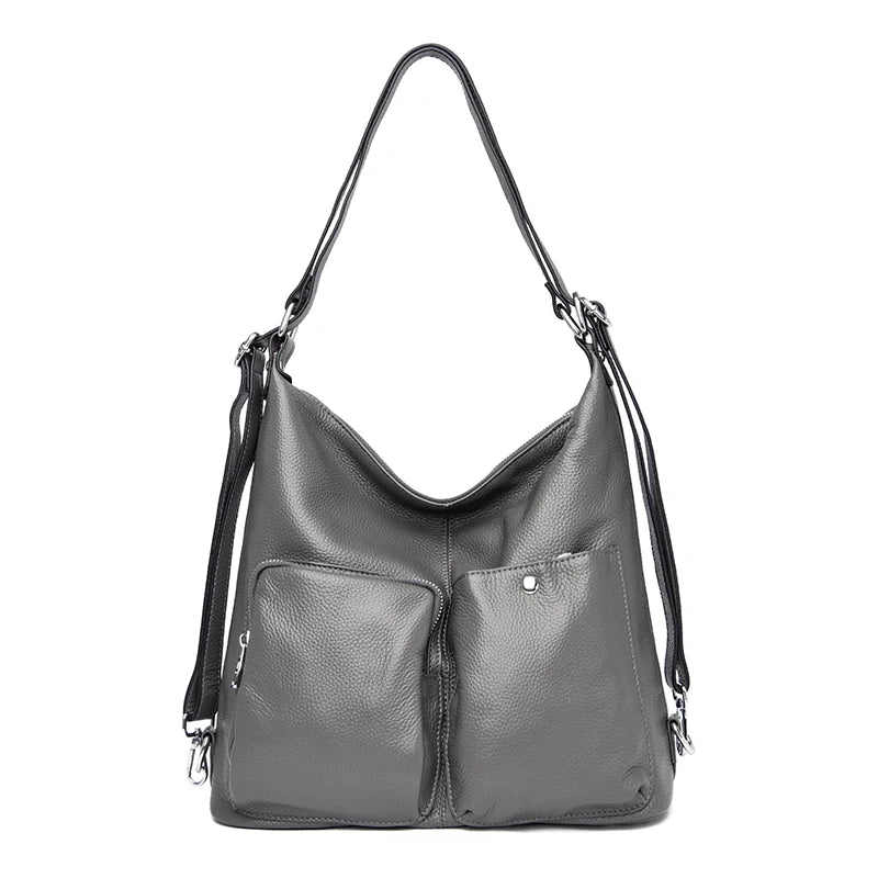Fashion Multifunctional Backpacks High Quality Genuine Leather Ladies Shoulder Bags Designer Large Capacity Female Messenger Bag