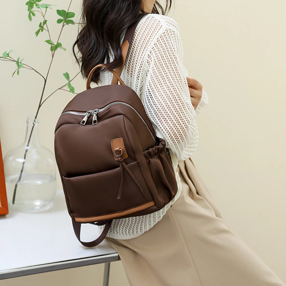 Fashion Multifunctional Women Backpack High Quality Oxford Cloth Backpack Casual Solid School Bags for Teenager Girls Travel Bag