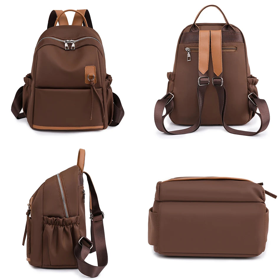Fashion Multifunctional Women Backpack High Quality Oxford Cloth Backpack Casual Solid School Bags for Teenager Girls Travel Bag
