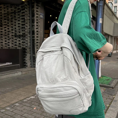 Fashion New Girl Canvas Travel School Bag Cool Lady Student Backpack Female Kawaii College Backpack Trendy Women Laptop Book Bag