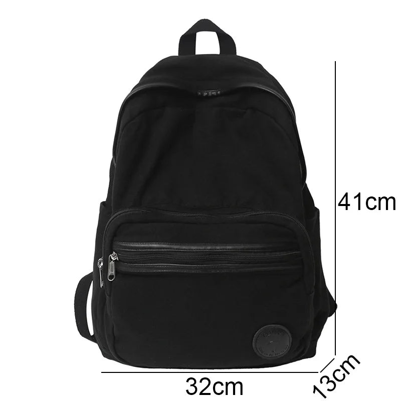 Fashion New Girl Canvas Travel School Bag Cool Lady Student Backpack Female Kawaii College Backpack Trendy Women Laptop Book Bag