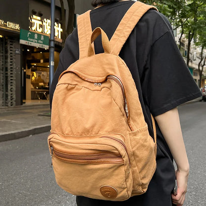 Fashion New Girl Canvas Travel School Bag Cool Lady Student Backpack Female Kawaii College Backpack Trendy Women Laptop Book Bag