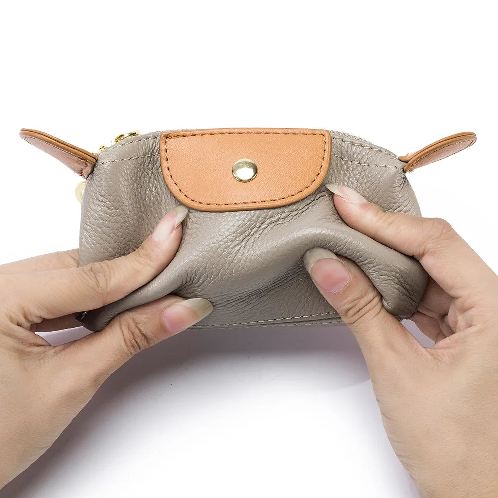 Fashion New Mini Hobo Shape Bag Coin Purses for Women Soft Leather Coins Storage Bag Cute Purse Wallets Lady Kawaii Zipper Bolso