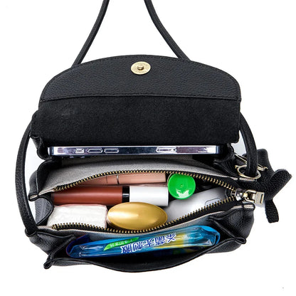 Fashion New Senior Sense Women's Crossbody Underarm Simple Temperament Single Shoulder Matching Leather Small Bag