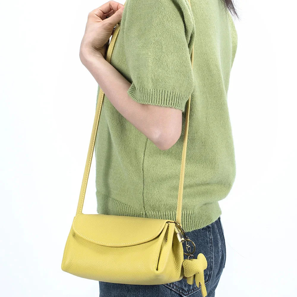 Fashion New Senior Sense Women's Crossbody Underarm Simple Temperament Single Shoulder Matching Leather Small Bag