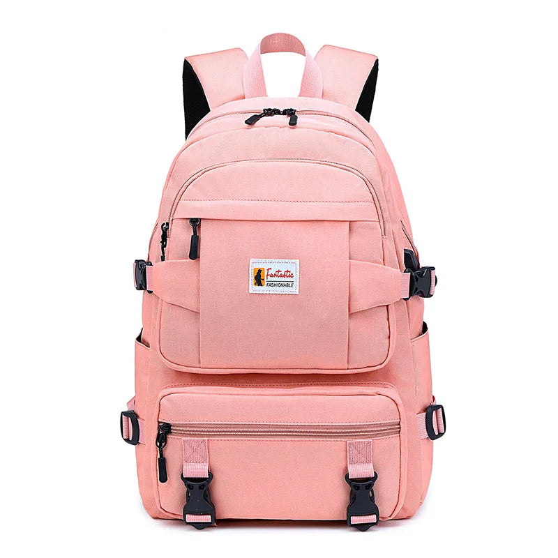 Fashion New Women Backpacks Waterproof School Bags for Teenagers Girls 15.6 inch Laptop USB Schoolbag College Back Pack Mochilas