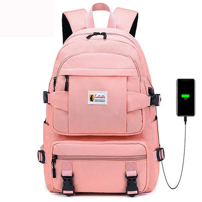 Fashion New Women Backpacks Waterproof School Bags for Teenagers Girls 15.6 inch Laptop USB Schoolbag College Back Pack Mochilas