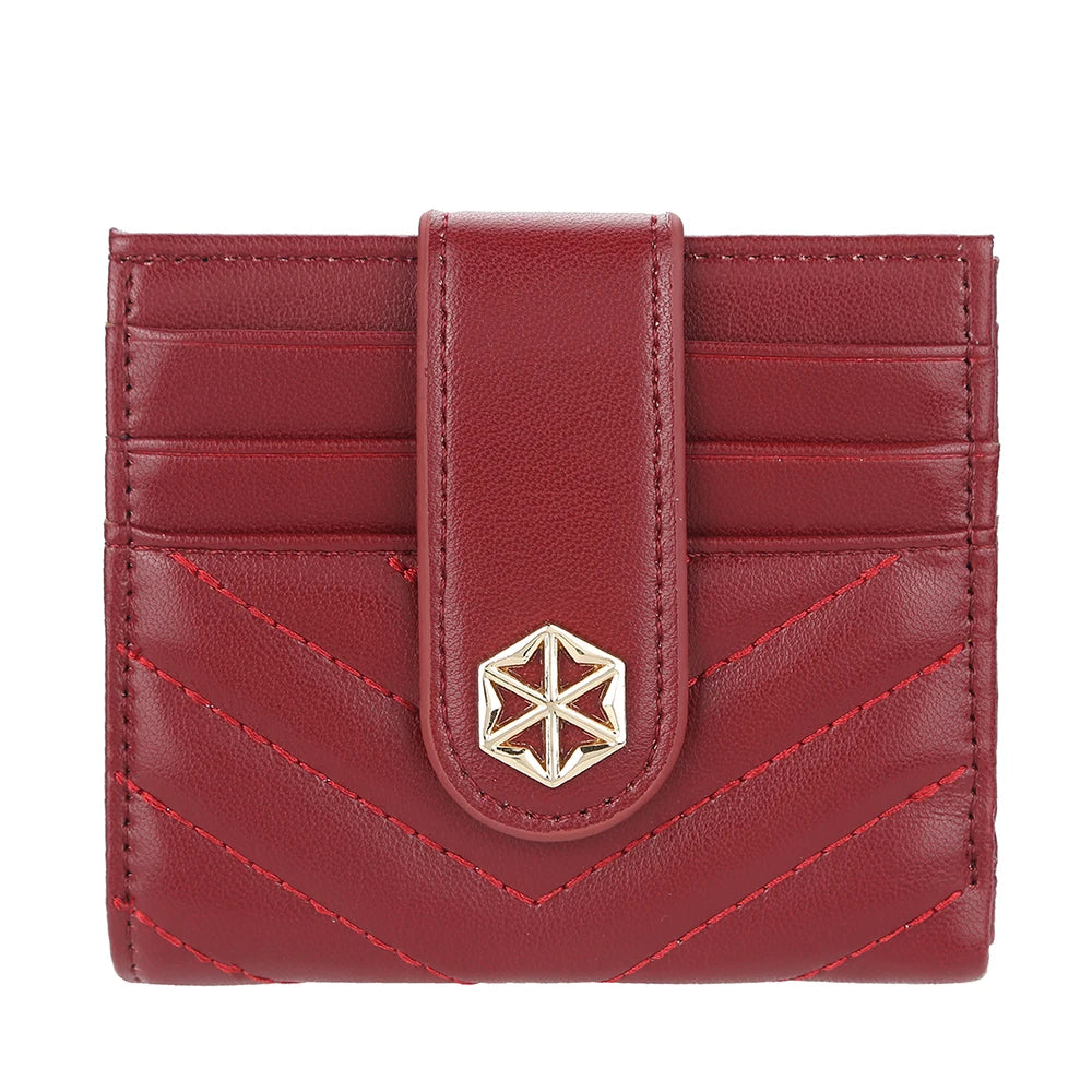 Fashion New Women's Cards Wallet Large Capacity Card Slot Simple Style Mini Leather Wallets for Ladies Cute Girls Purse