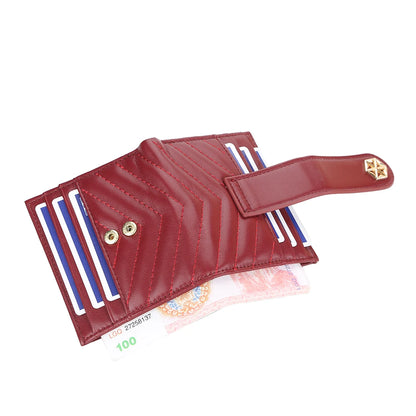 Fashion New Women's Cards Wallet Large Capacity Card Slot Simple Style Mini Leather Wallets for Ladies Cute Girls Purse