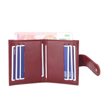Fashion New Women's Cards Wallet Large Capacity Card Slot Simple Style Mini Leather Wallets for Ladies Cute Girls Purse