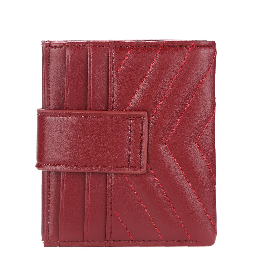 Fashion New Women's Cards Wallet Large Capacity Card Slot Simple Style Mini Leather Wallets for Ladies Cute Girls Purse