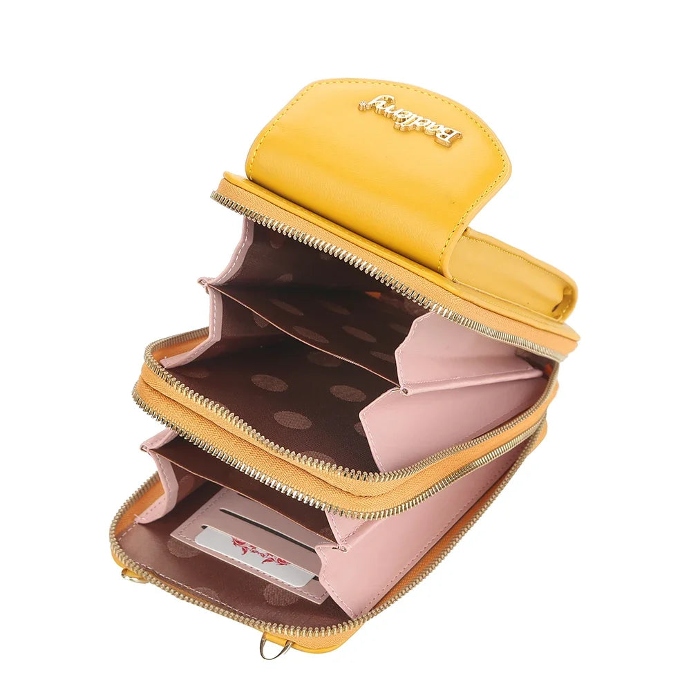 Fashion New Women's Shoulder Bag Large Capacity Leather Crossbody Bag for Lady Portable Women Phone Bag Card Holders Wallet