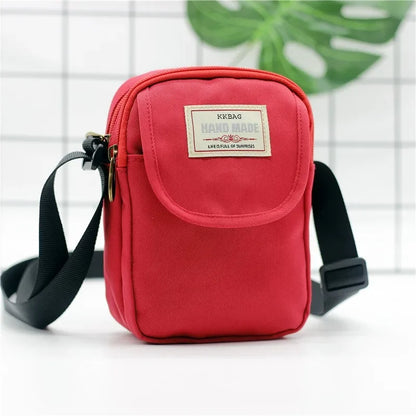 Fashion New Women's Shoulder Bag Simple Style Canvas Messenger Bag for Girls Students Crossbody  Phone Bag