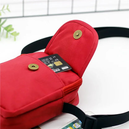 Fashion New Women's Shoulder Bag Simple Style Canvas Messenger Bag for Girls Students Crossbody  Phone Bag
