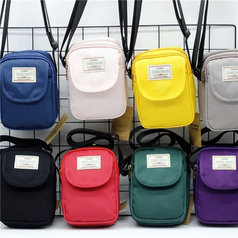 Fashion New Women's Shoulder Bag Simple Style Canvas Messenger Bag for Girls Students Crossbody  Phone Bag