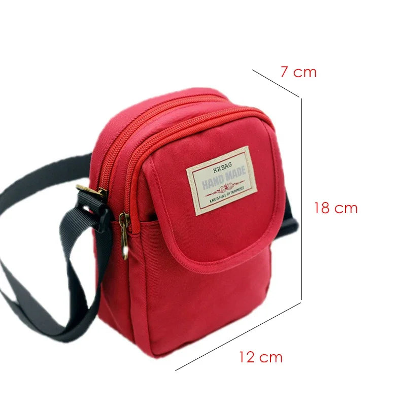 Fashion New Women's Shoulder Bag Simple Style Canvas Messenger Bag for Girls Students Crossbody  Phone Bag