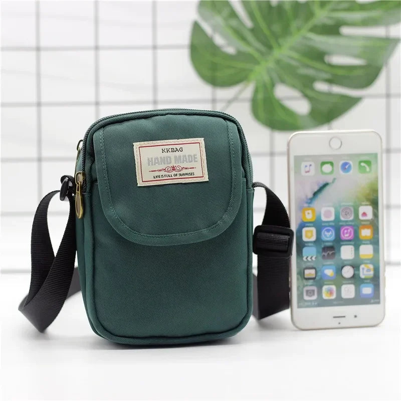 Fashion New Women's Shoulder Bag Simple Style Canvas Messenger Bag for Girls Students Crossbody  Phone Bag