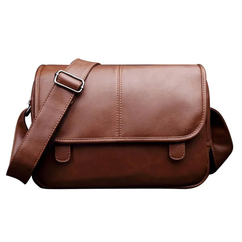 Fashion New Youth Men's Shoulder Bag Waterproof High Quality Leather Crossbody Bags for Men Simple Men's messenger Bag