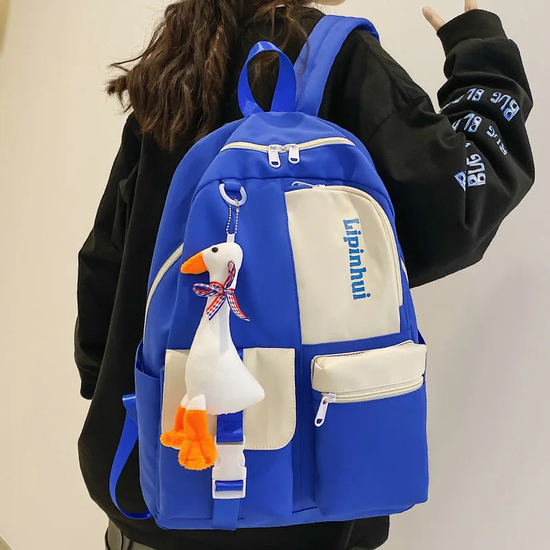 Fashion Nylon Lady Men School Bag Female Male Trendy New Travel Student Bag Cool Boy Girl College Backpack Laptop Women Backpack