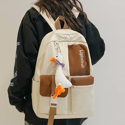 Fashion Nylon Lady Men School Bag Female Male Trendy New Travel Student Bag Cool Boy Girl College Backpack Laptop Women Backpack