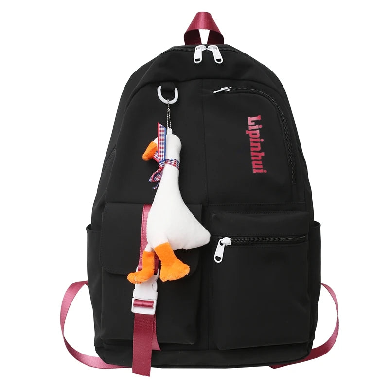 Fashion Nylon Lady Men School Bag Female Male Trendy New Travel Student Bag Cool Boy Girl College Backpack Laptop Women Backpack