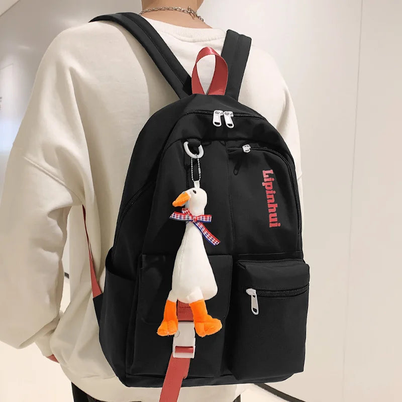 Fashion Nylon Lady Men School Bag Female Male Trendy New Travel Student Bag Cool Boy Girl College Backpack Laptop Women Backpack